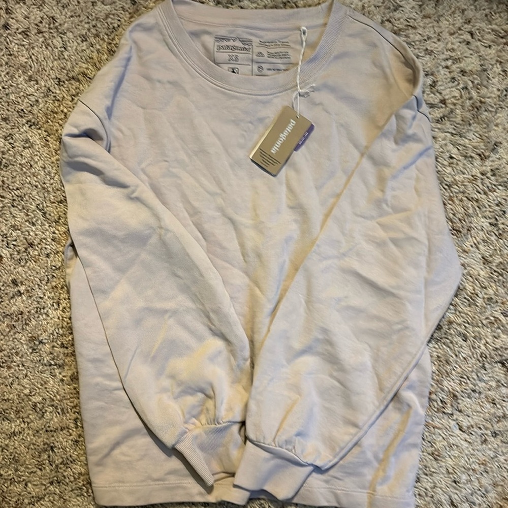Patagonia women’s xs regenerative organic certified pilot cotton sweatshirt, NWT